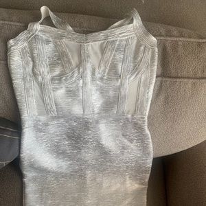 Silver bodycon dress